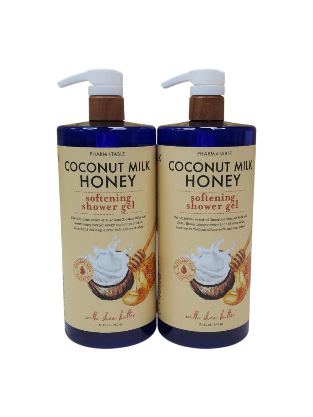 Pharm Table Coconut Milk Honey Softening Shower Gel 32 Oz With Shea Butter